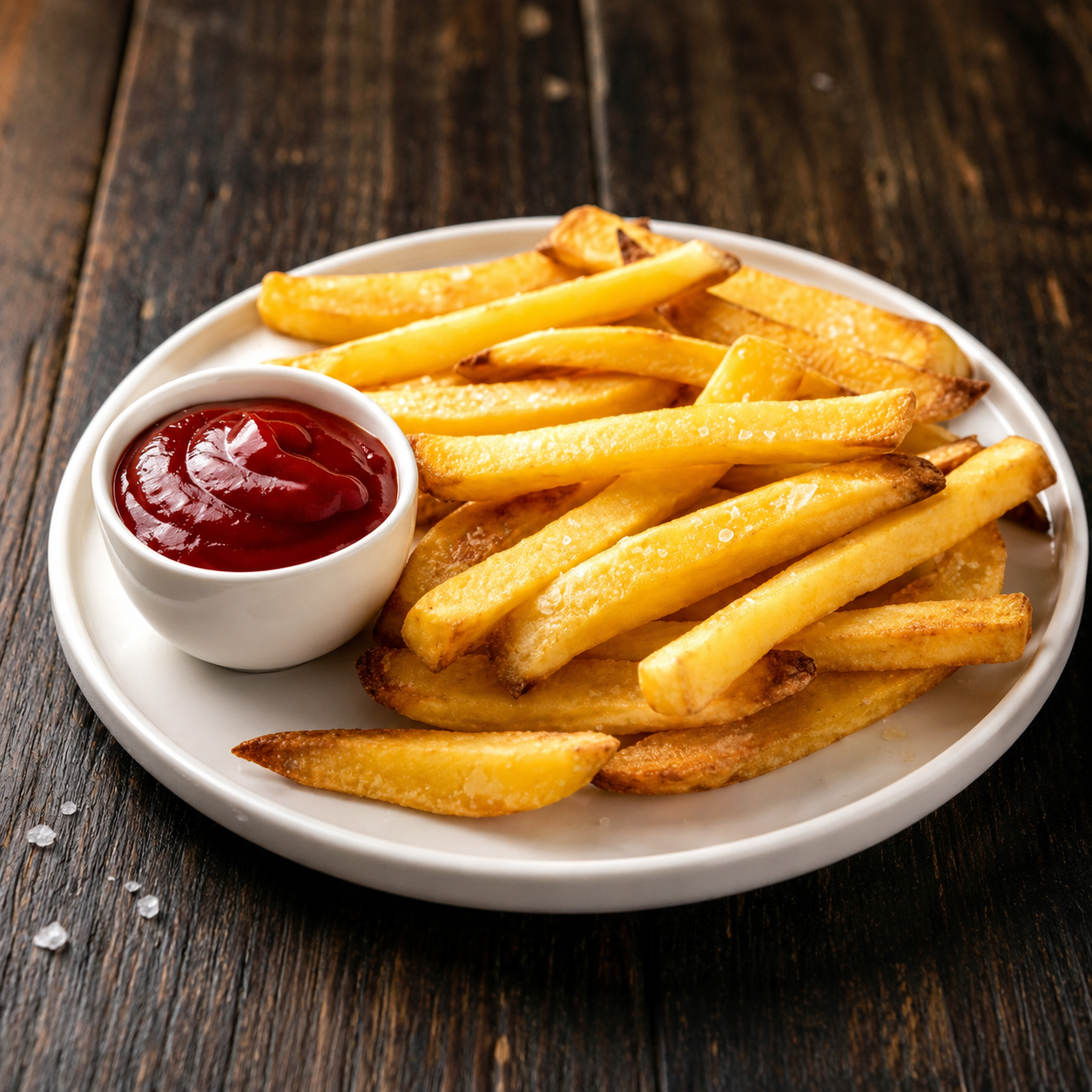 Papas fritas doradas y crujientes
